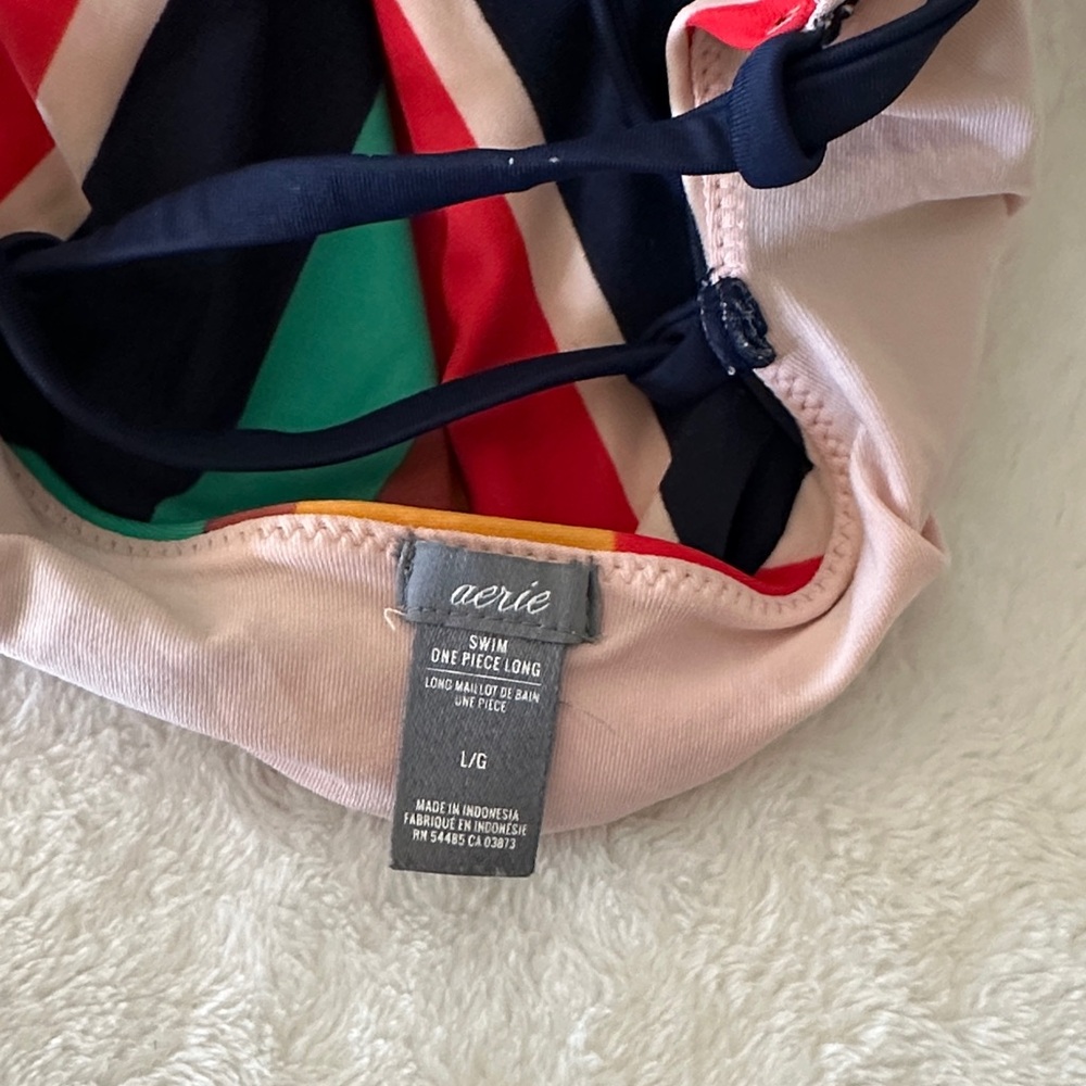 Aerie Colorful Striped one piece Swimsuit - Picture 6 of 7